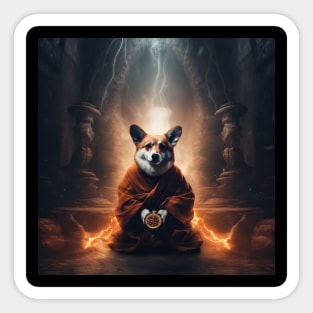 Shaolin Corgi Sticker